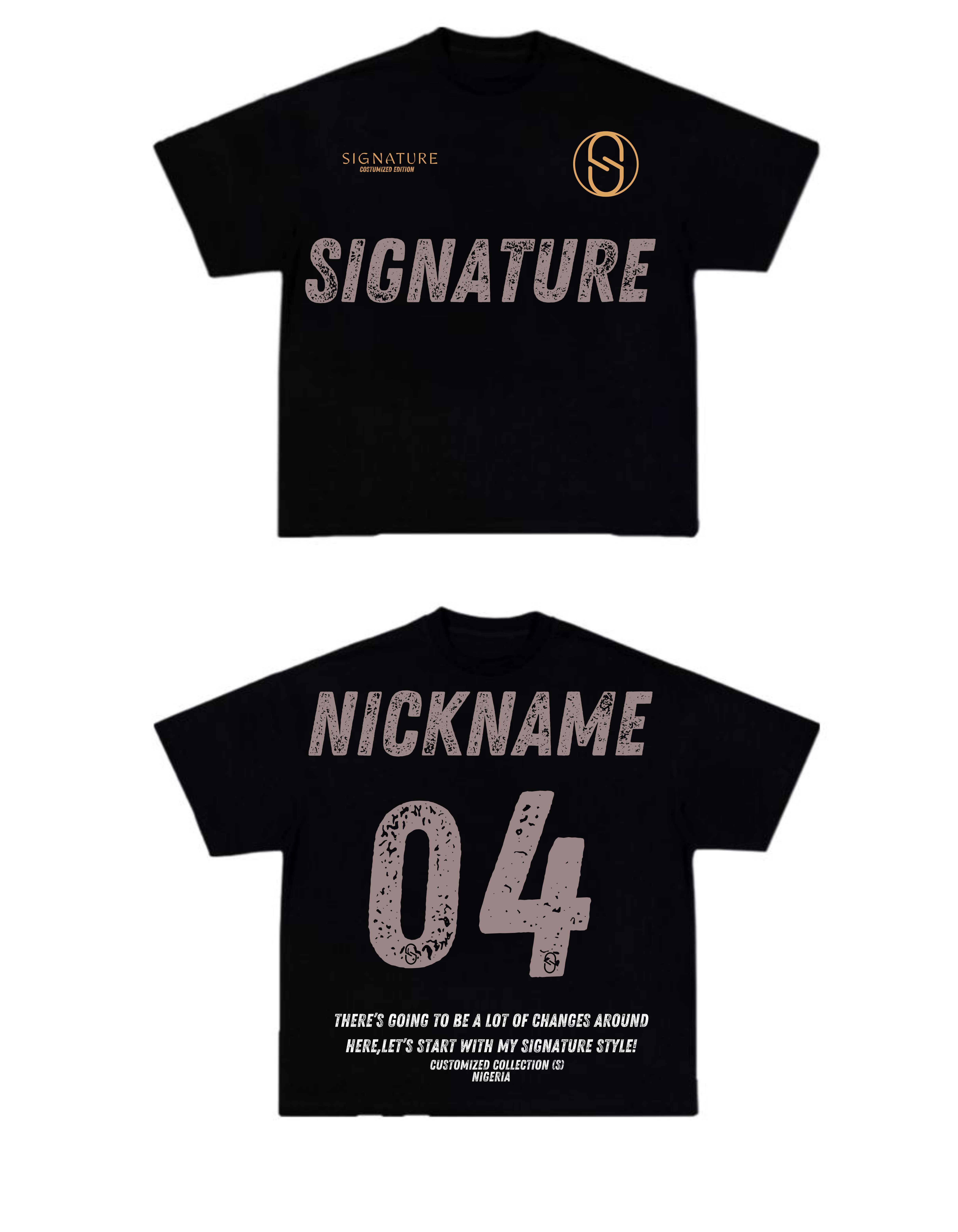 SIGNATURE CUSTOMIZED MADE JERSEY LIKE T SHIRT