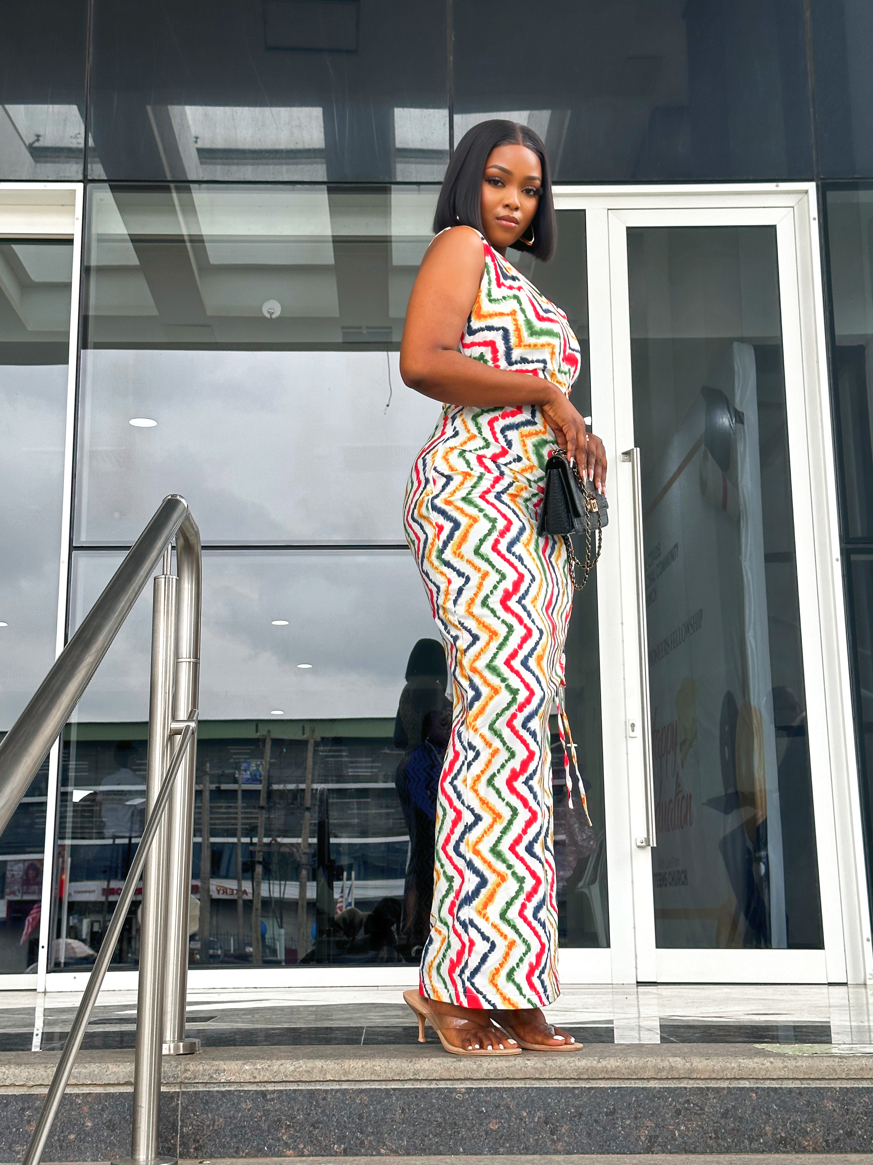 Celine dress in wavie print