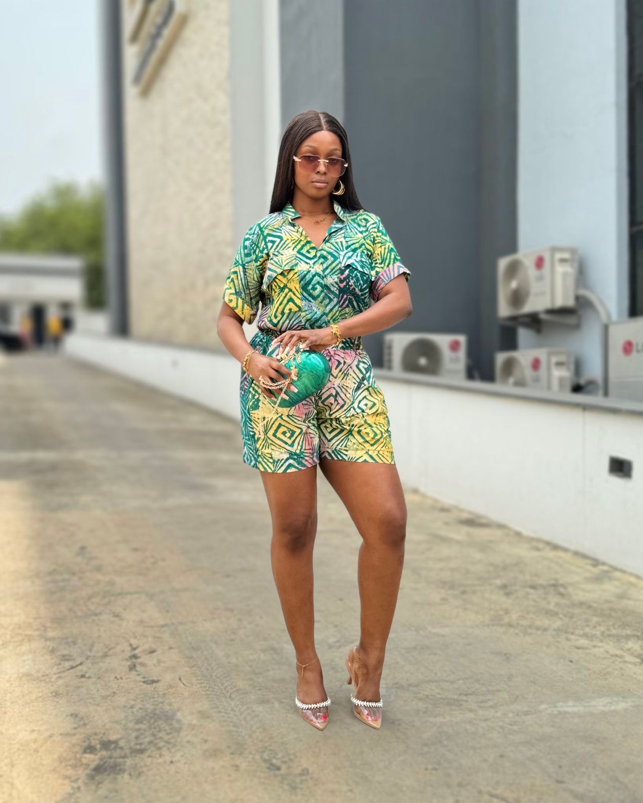 Terra adire shorts set image