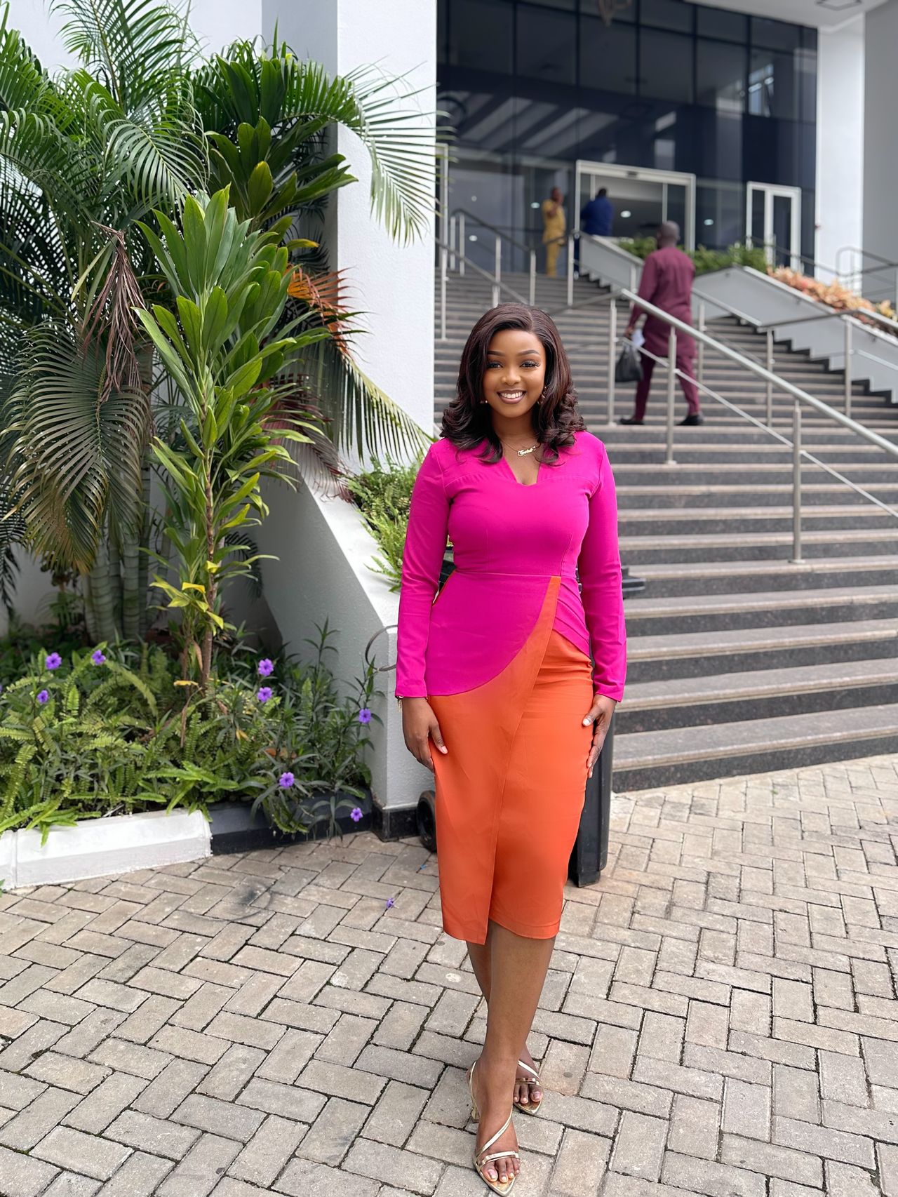 Adele top/bottom mix dress image