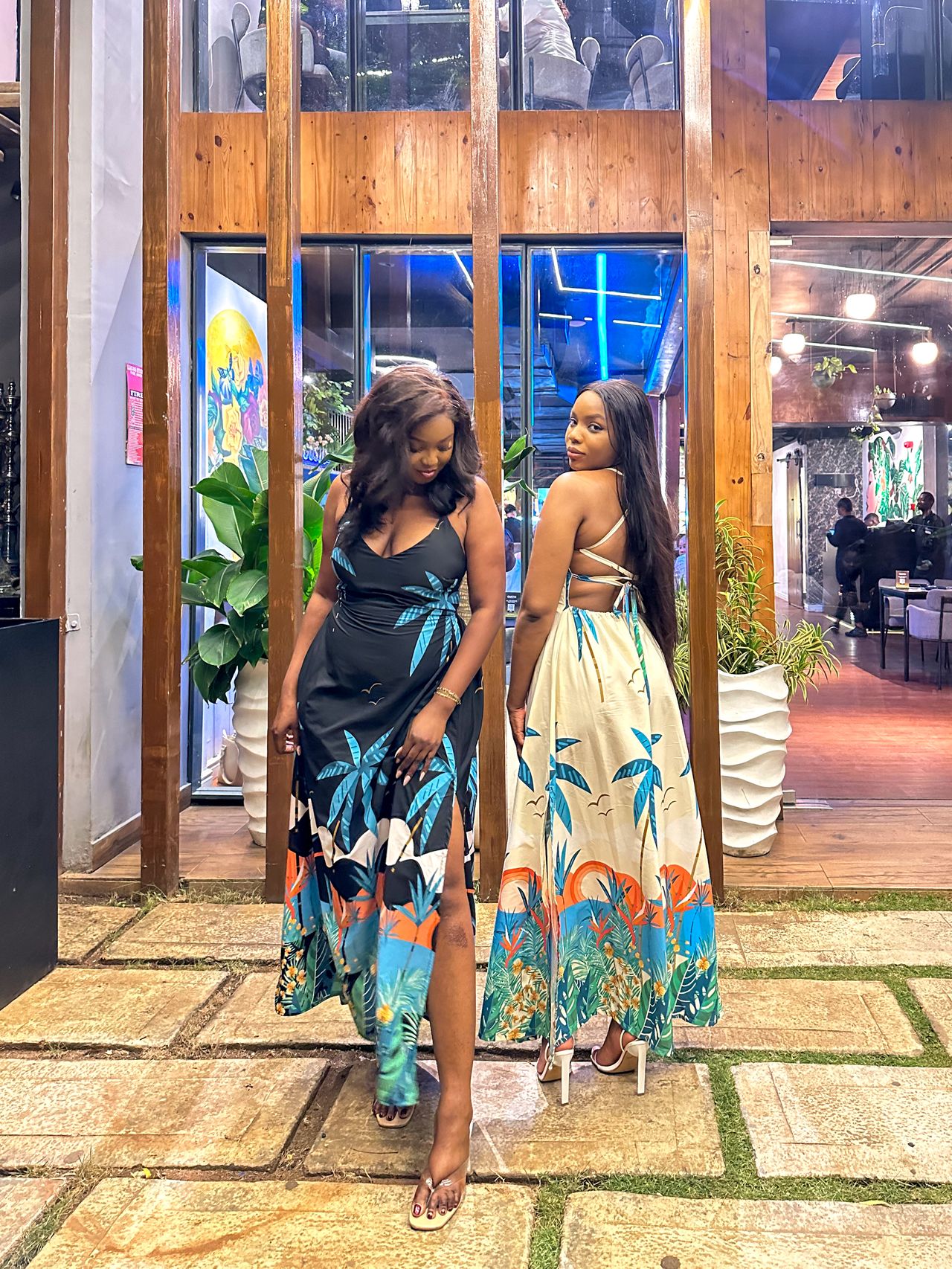 Camellia tie back dress