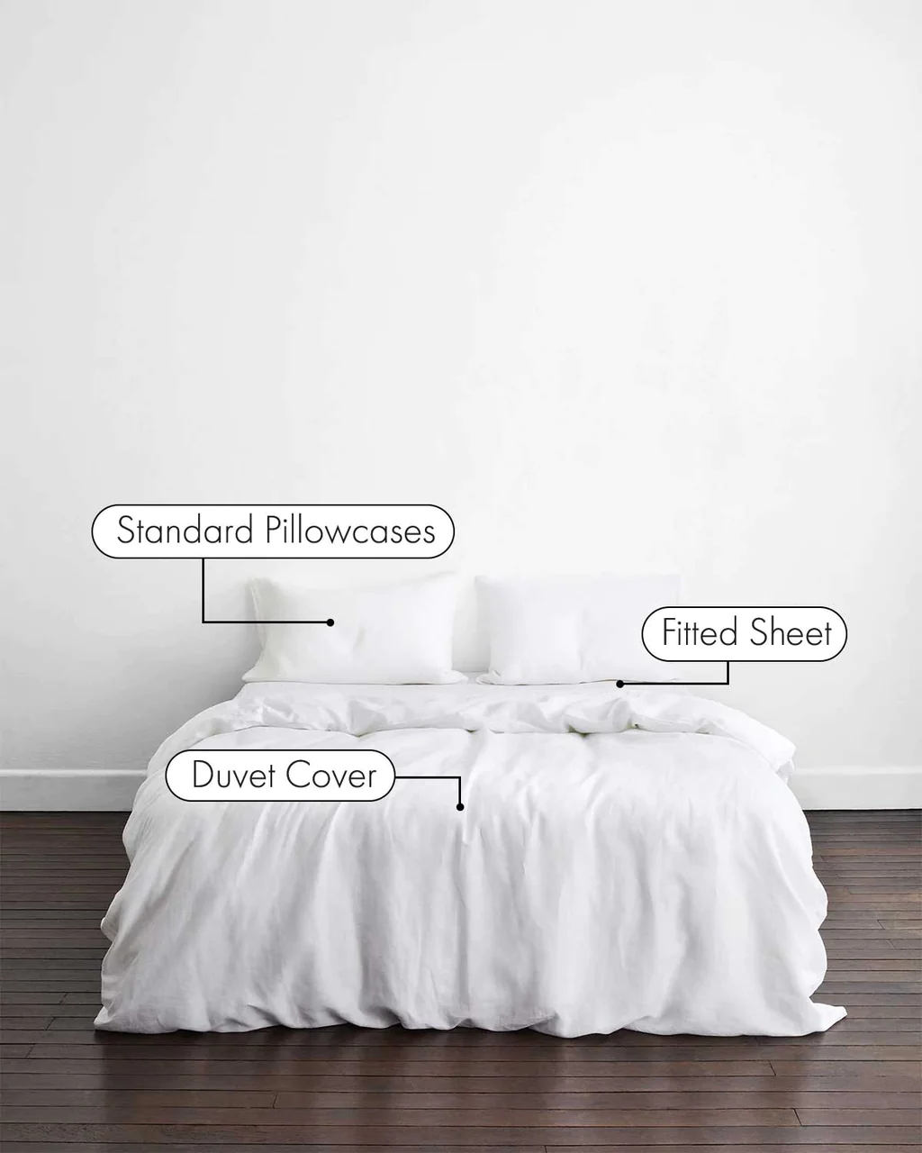 Roxanne X White — 6 piece Crisp Egyptian Cotton Duvet Cover Set image