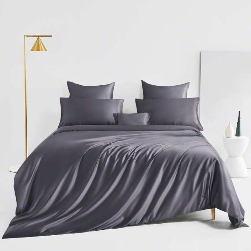 St Charles Egyptian Silk 6 Piece Bedding Set — Slate Grey image