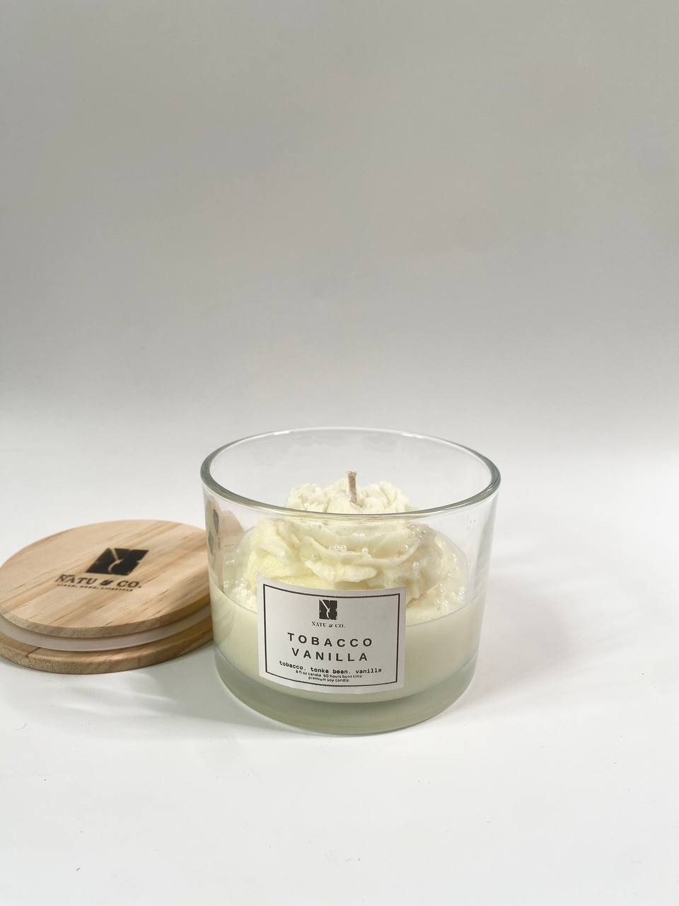 Pearl Peony Candle - Tobacco Vanilla Scented Soy Candle | 500g