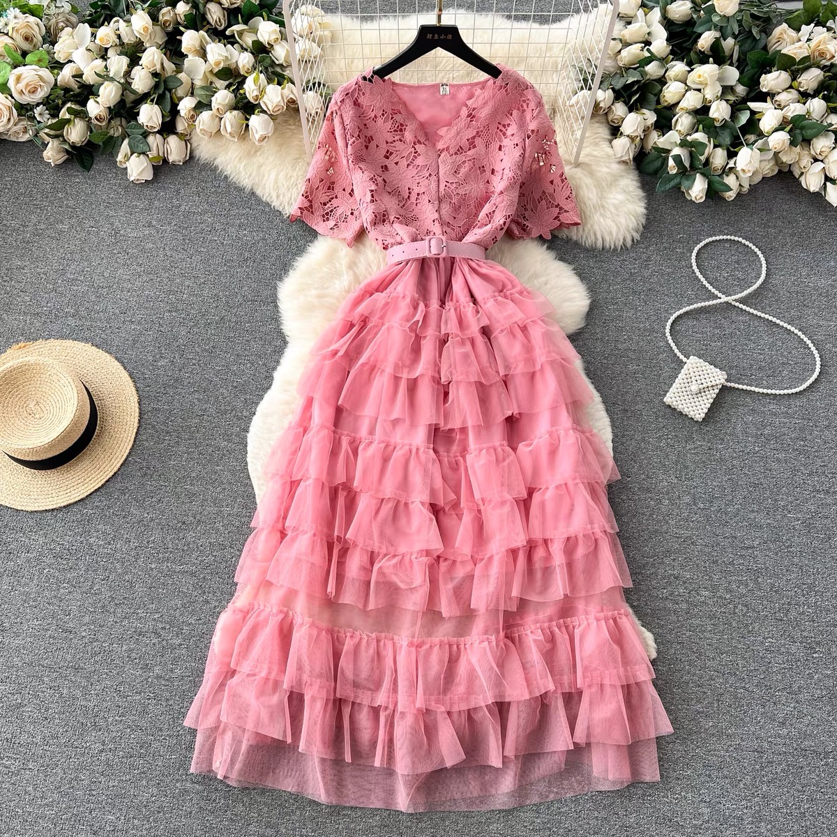 Romantic nights tulle lace dress EVD40