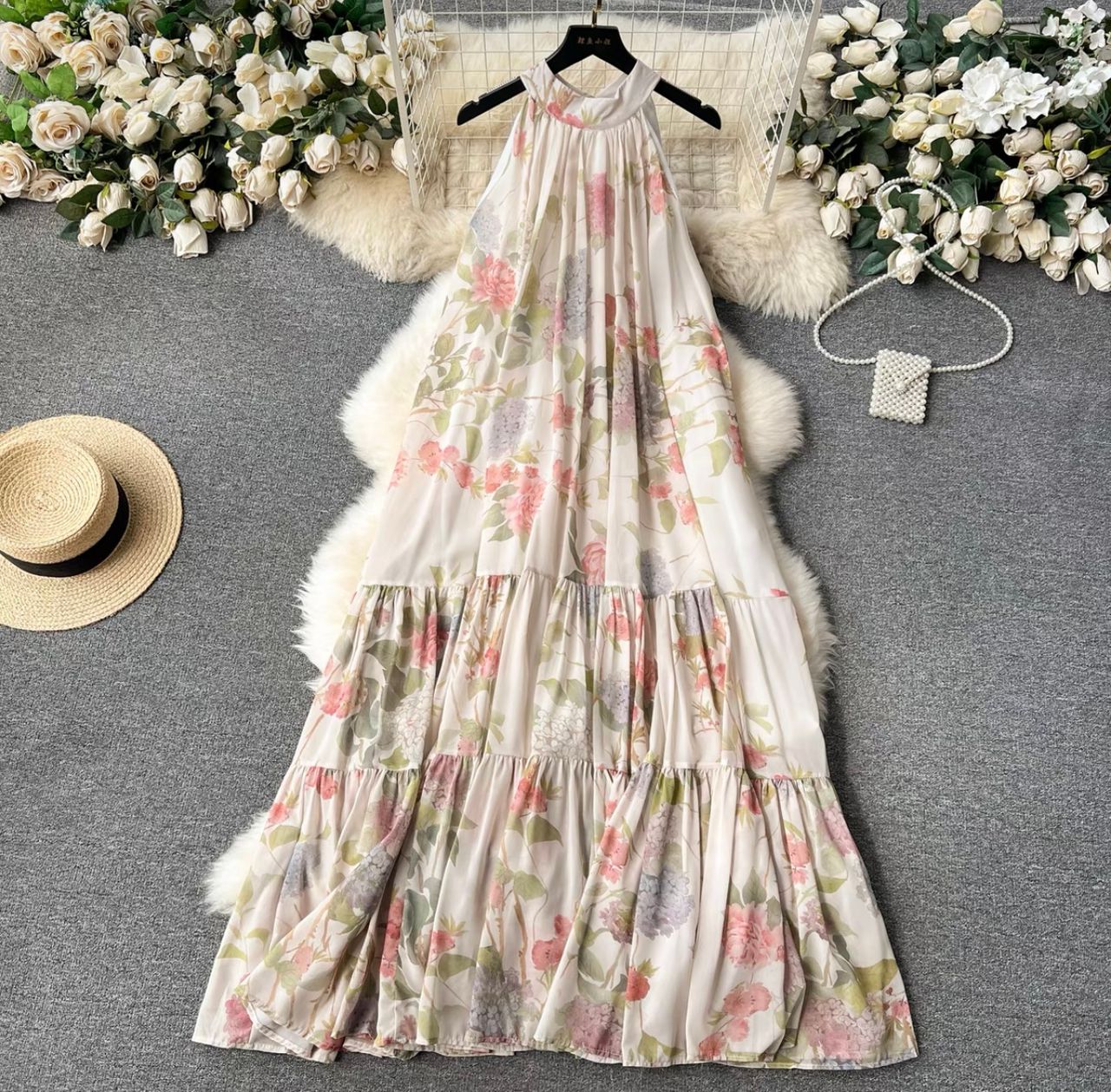Only good energy chiffon dress CD631 image