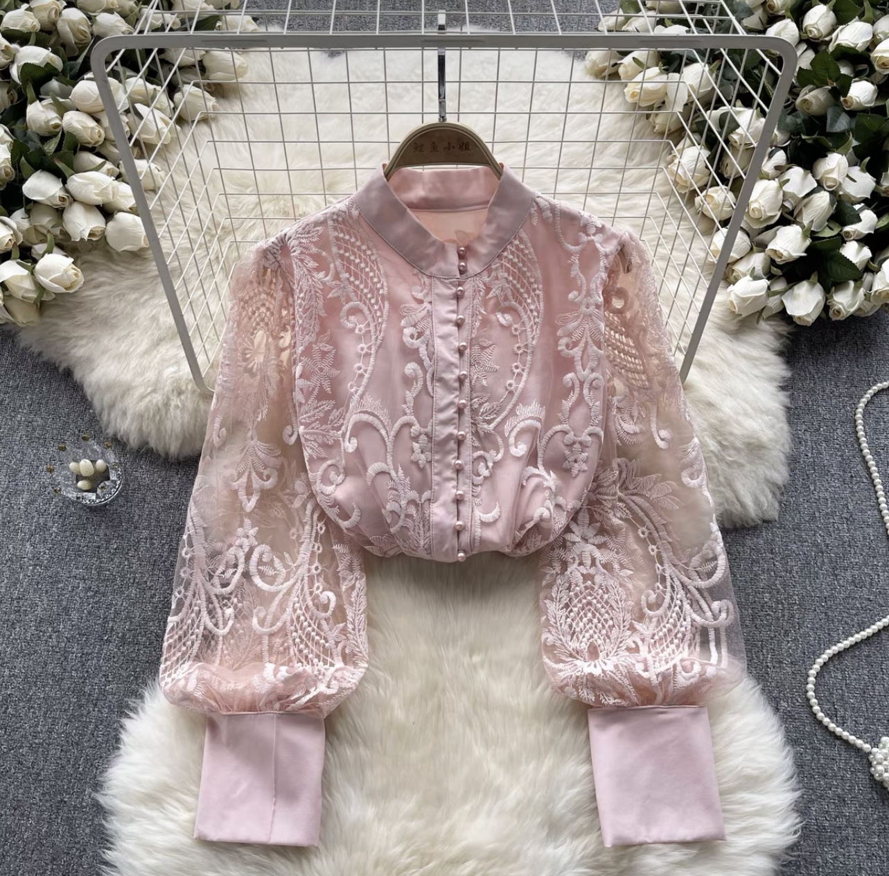 Limited edition designer lace blouse BE244 image