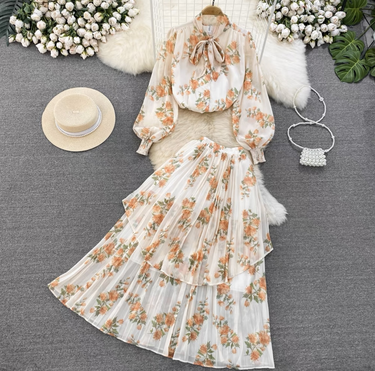 Keep tradition print dress TPZZ1755 image