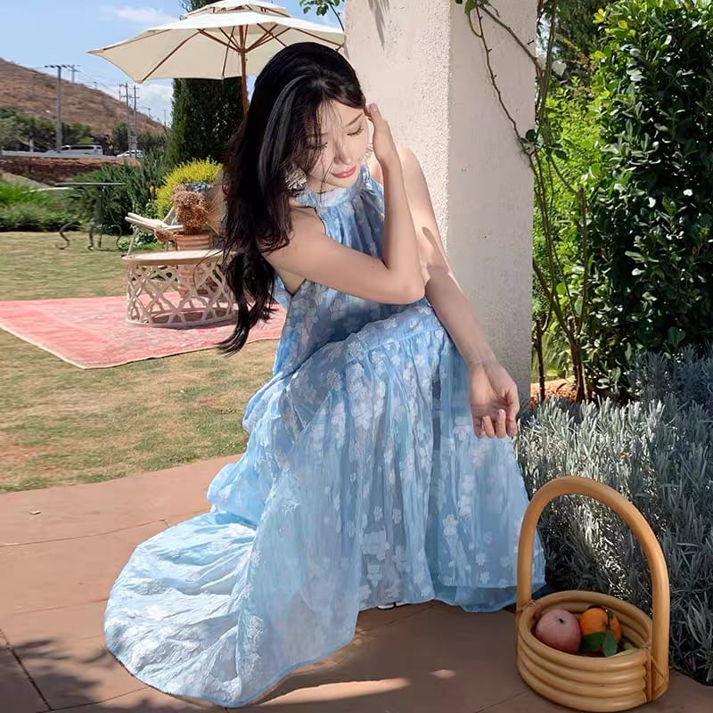 Millionaire’s girlfriend halter dress CD417 image