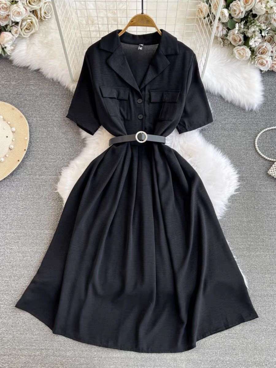 Maldives sunset shirt dress & belt SDZZ437 image