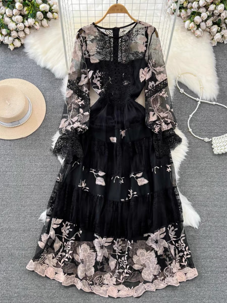 Reflective nights lace dress EVD98