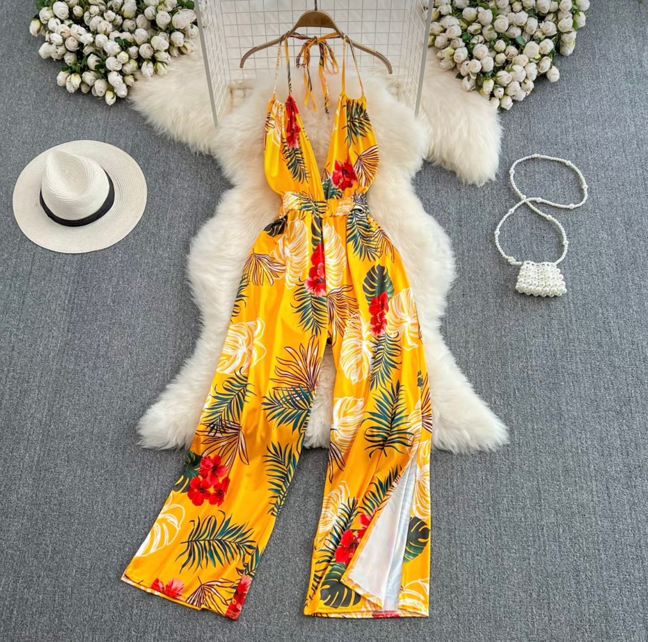 Afternoon tea halter jumpsuit JRZZ474 image