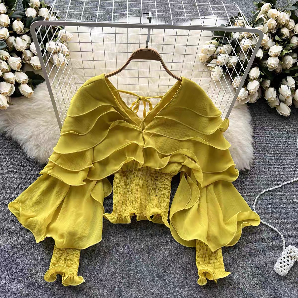 Girl on fire ruffle top TZZ655 image