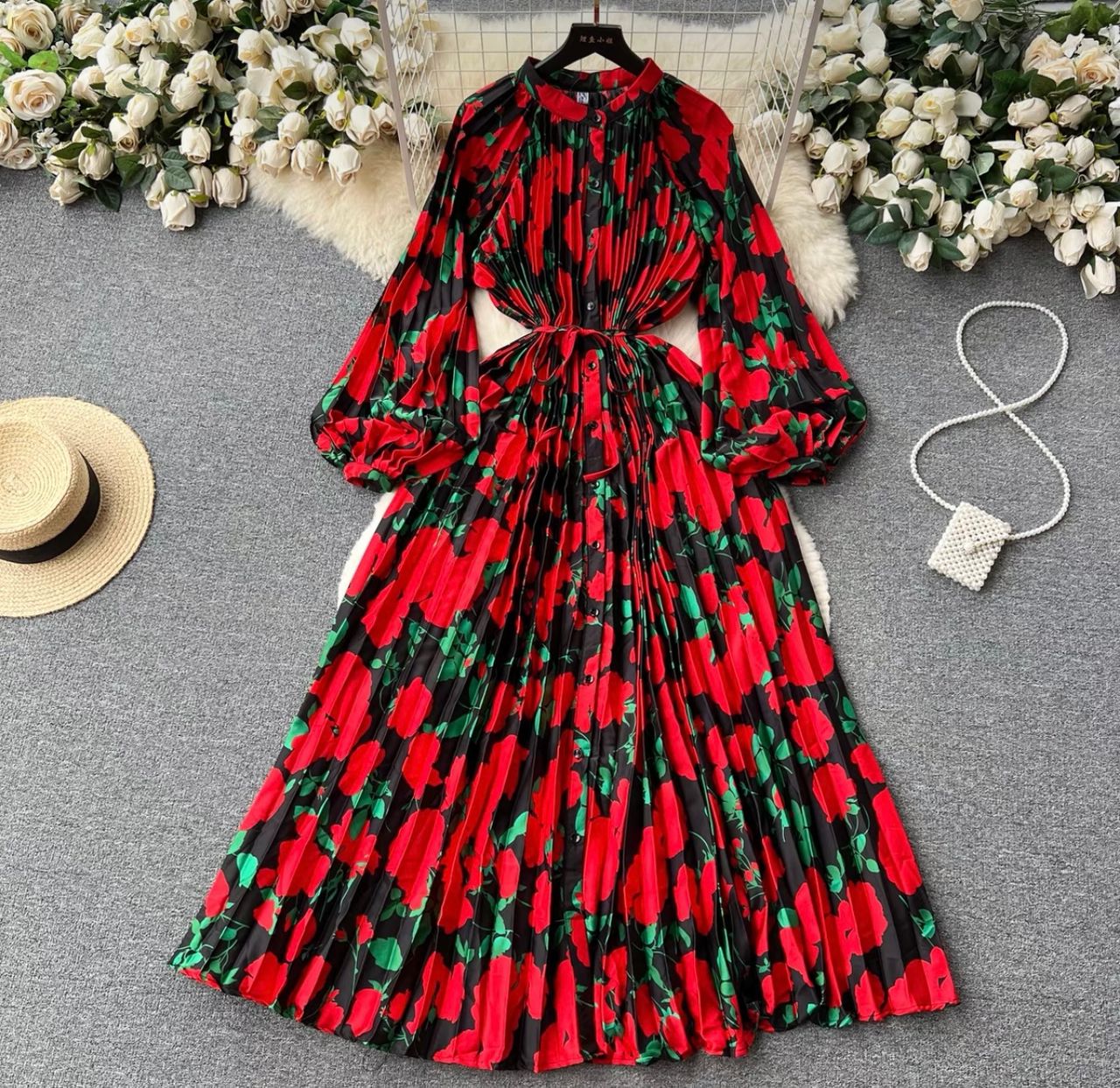 Cute but spoiled print dress FD215 image