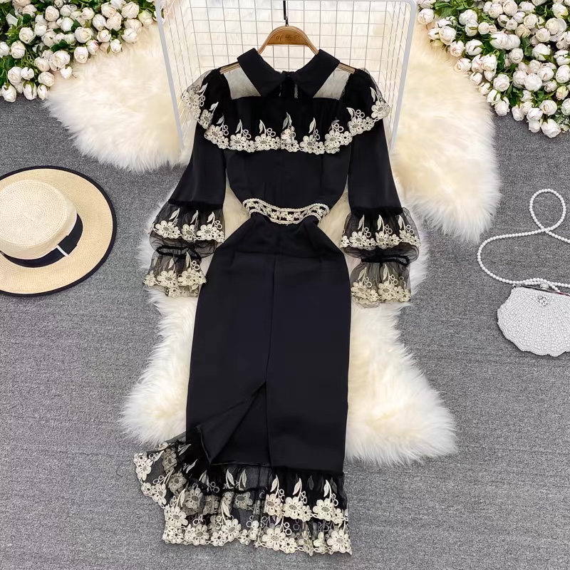 Queen vibes ruffle dress FBC15 image