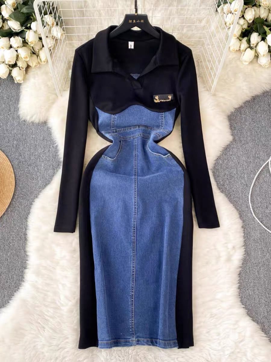 Halime denim dress DBC8 image