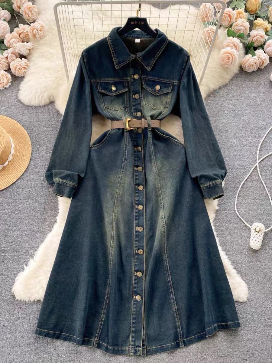 High status tinted denim dress DD22 image
