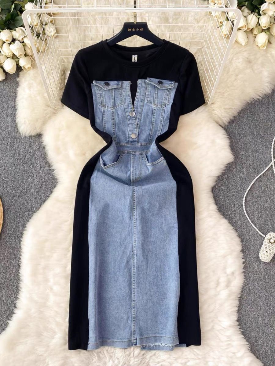 Big time magic denim dress DBC6 image