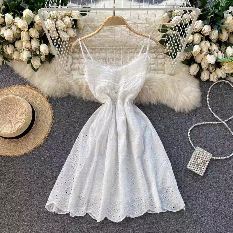 Petite summer lace dress CD416 image