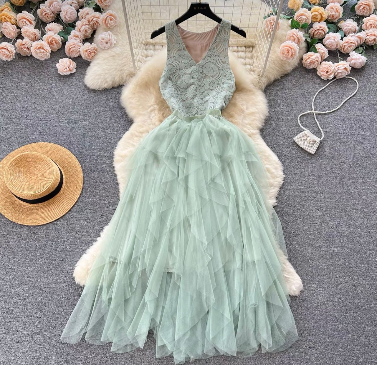 Luxe life frill dress EVD162 image