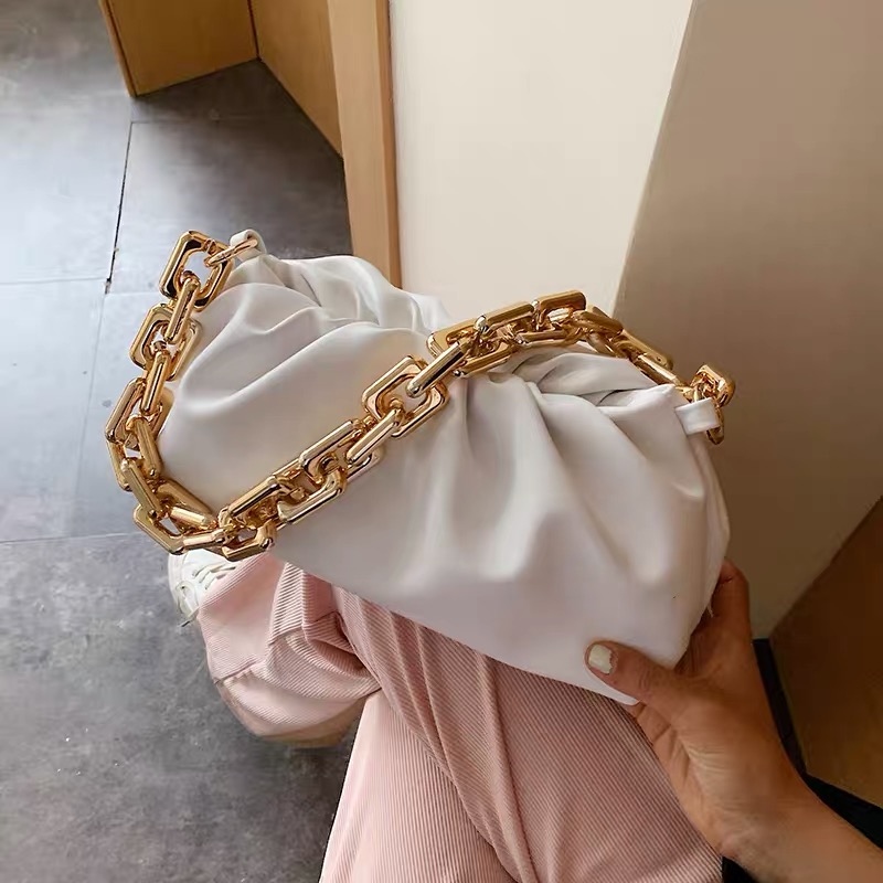 Clear hearted gold bag BG118