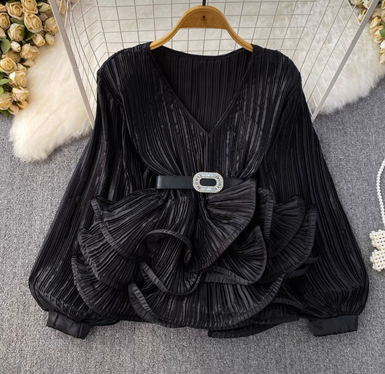 Best in the game blouse & belt BE126 image