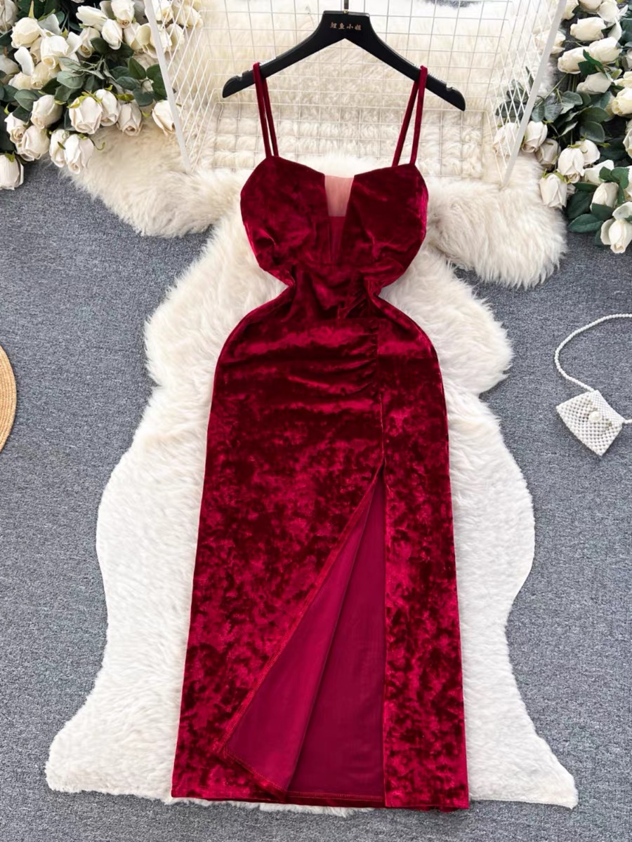 Night cocktails velvet dress CBC204