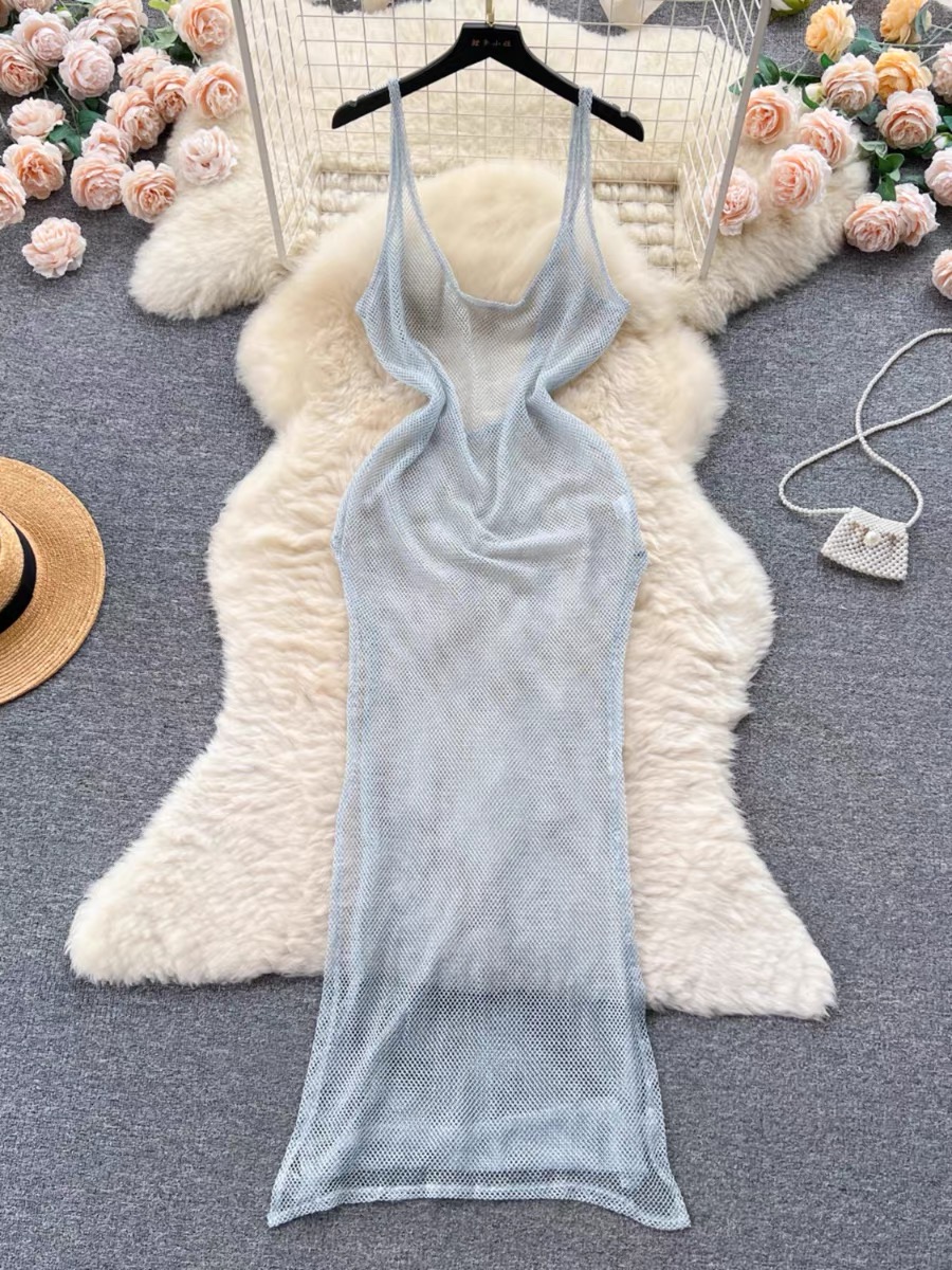 New distraction see through net dress CBC126