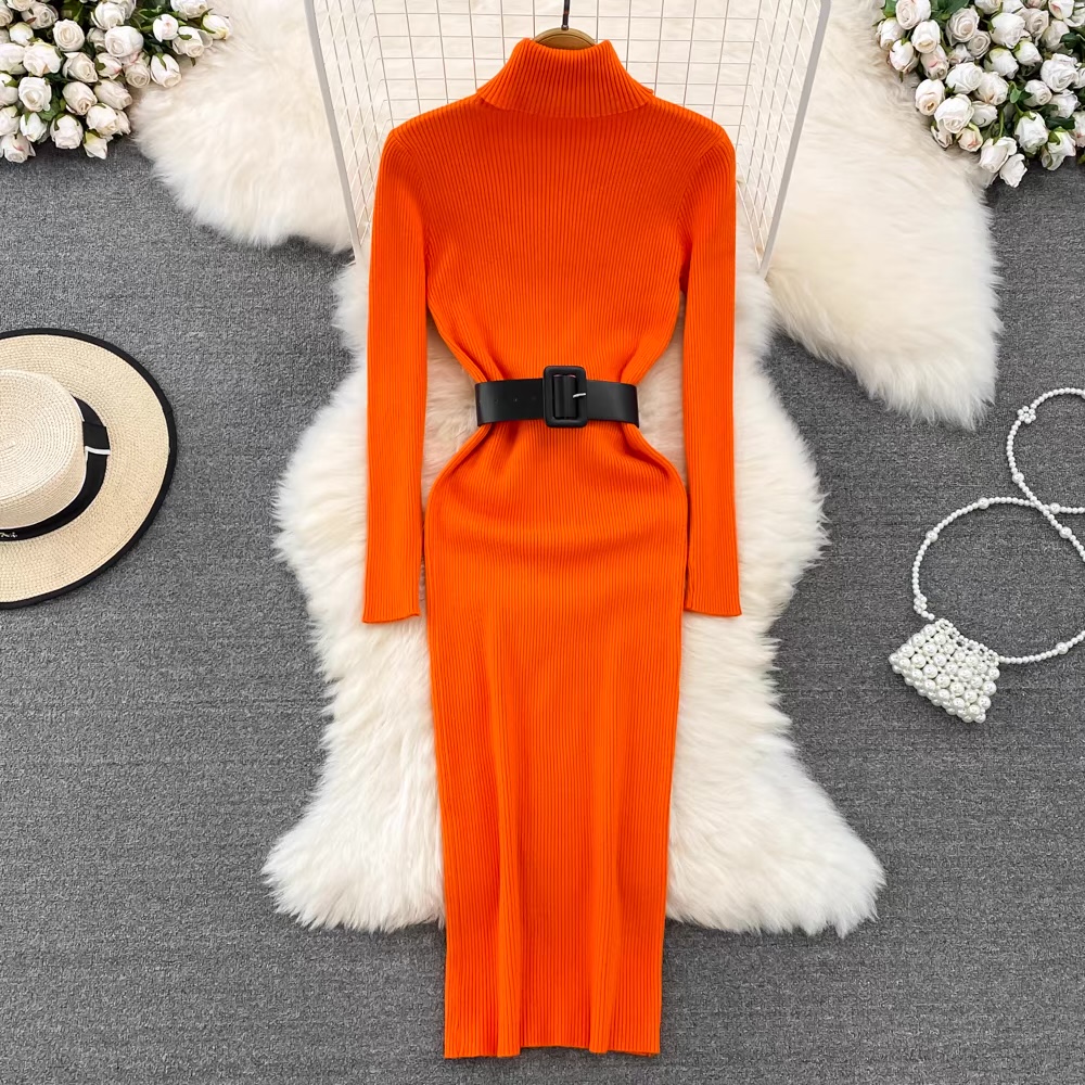 Late nights sweater gown & belt KBC29 image