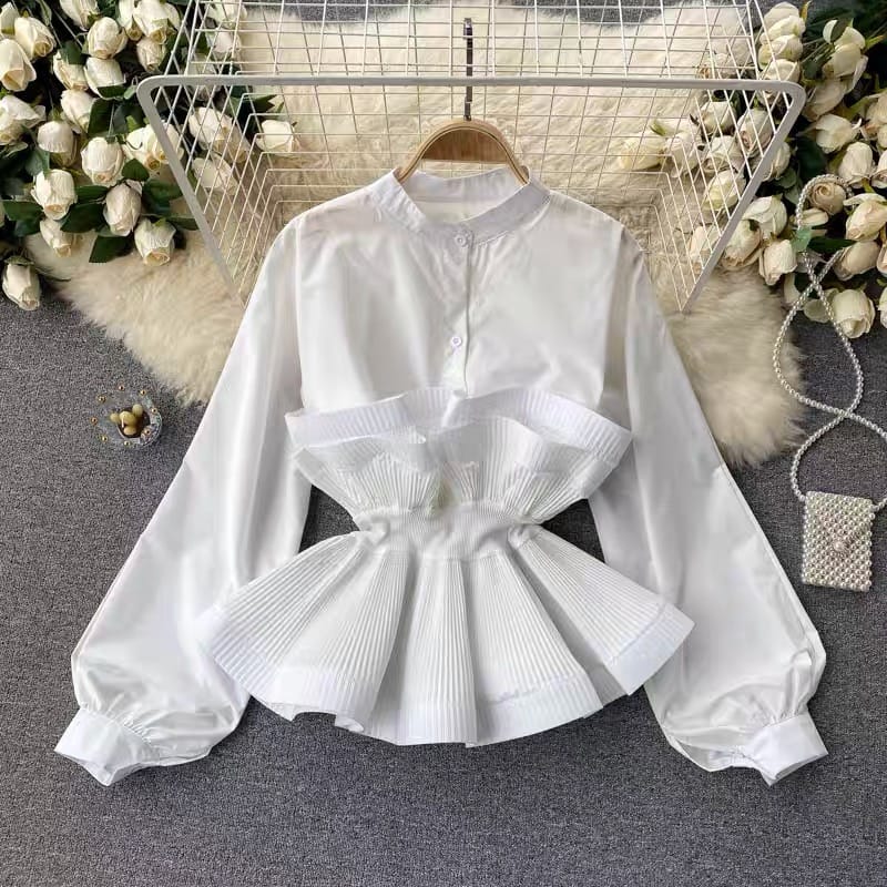 Flutter you away ruffle blouse BE113 image