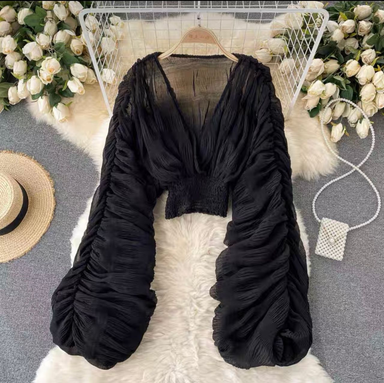 London fashion week ruched top TZZ660 image