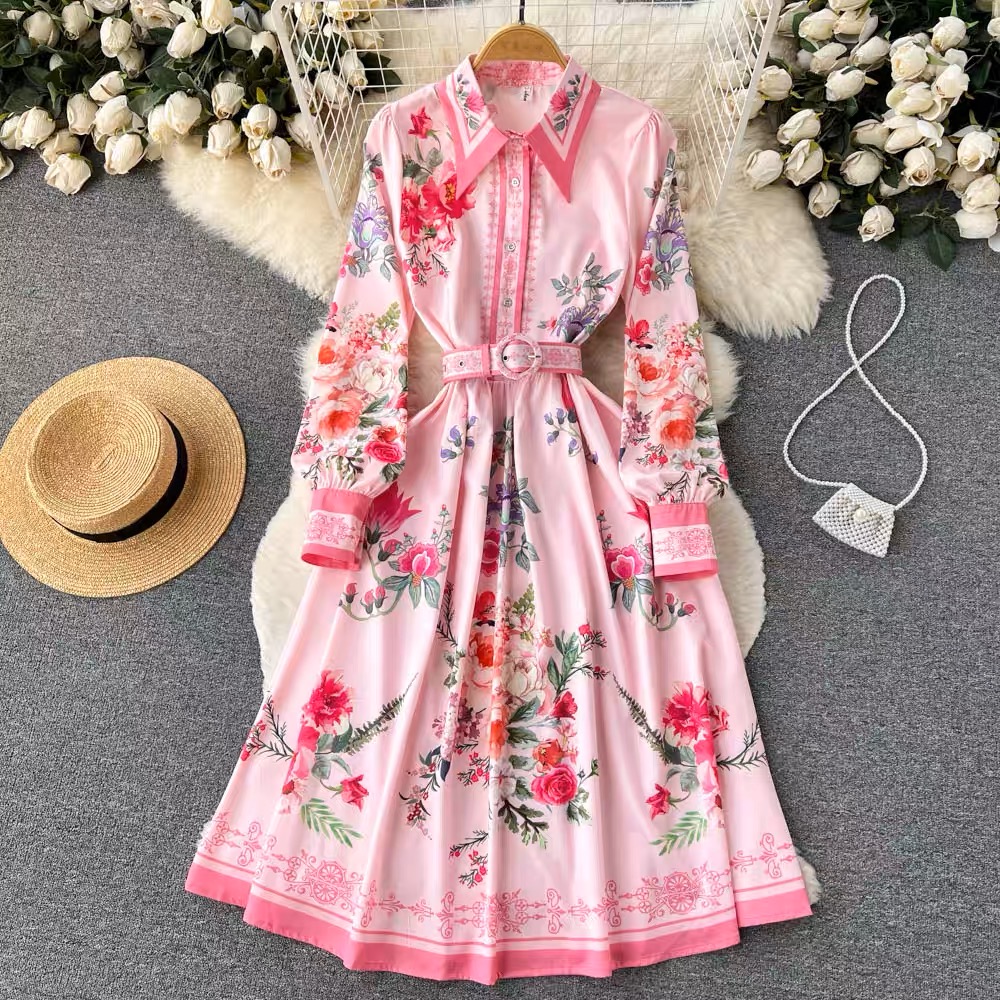 New love print dress ED63