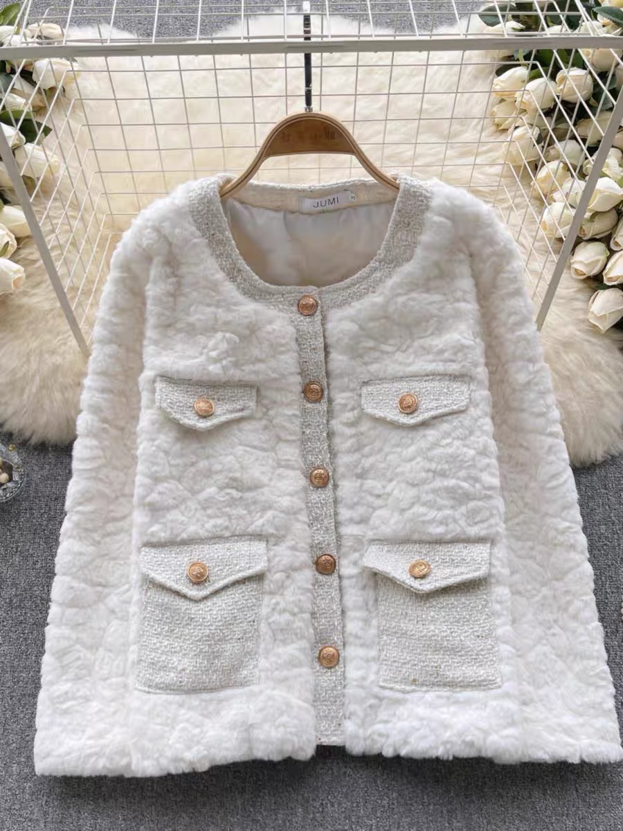 With love fluffy coat COA154
