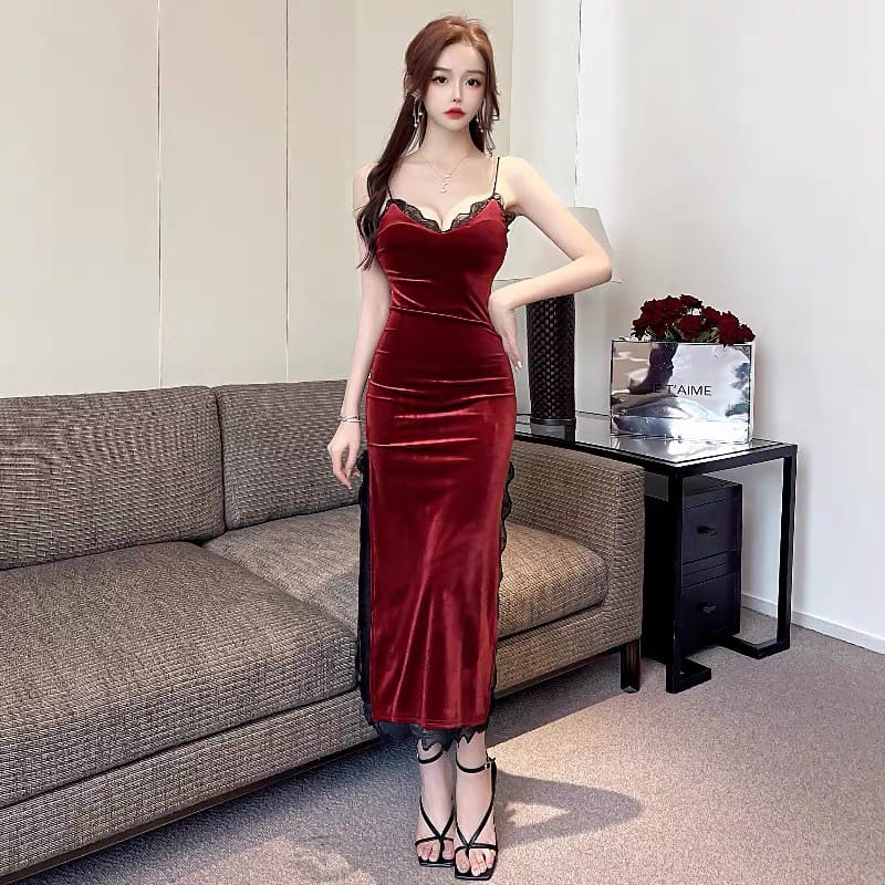 Bury gay girl suede gown CBC112 image