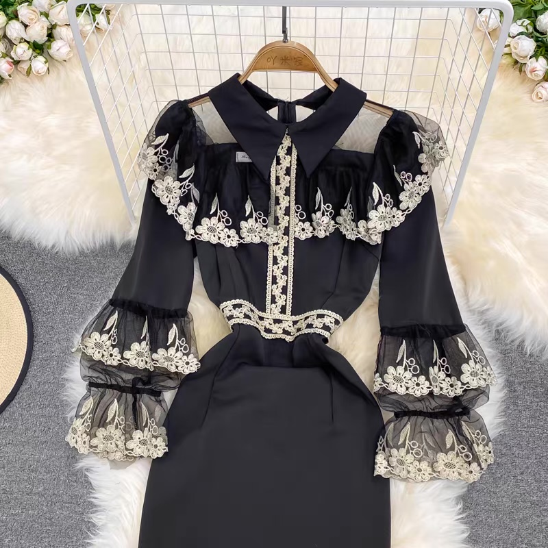 Queen vibes ruffle dress FBC15 image
