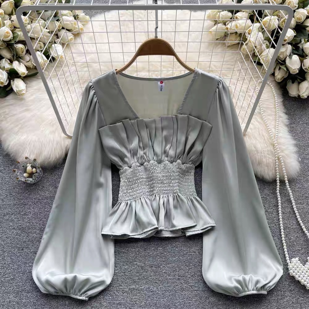 Late night dinner silk top TZZ1354 image