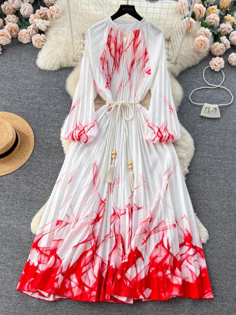 Wedding guest print dress CD522 image