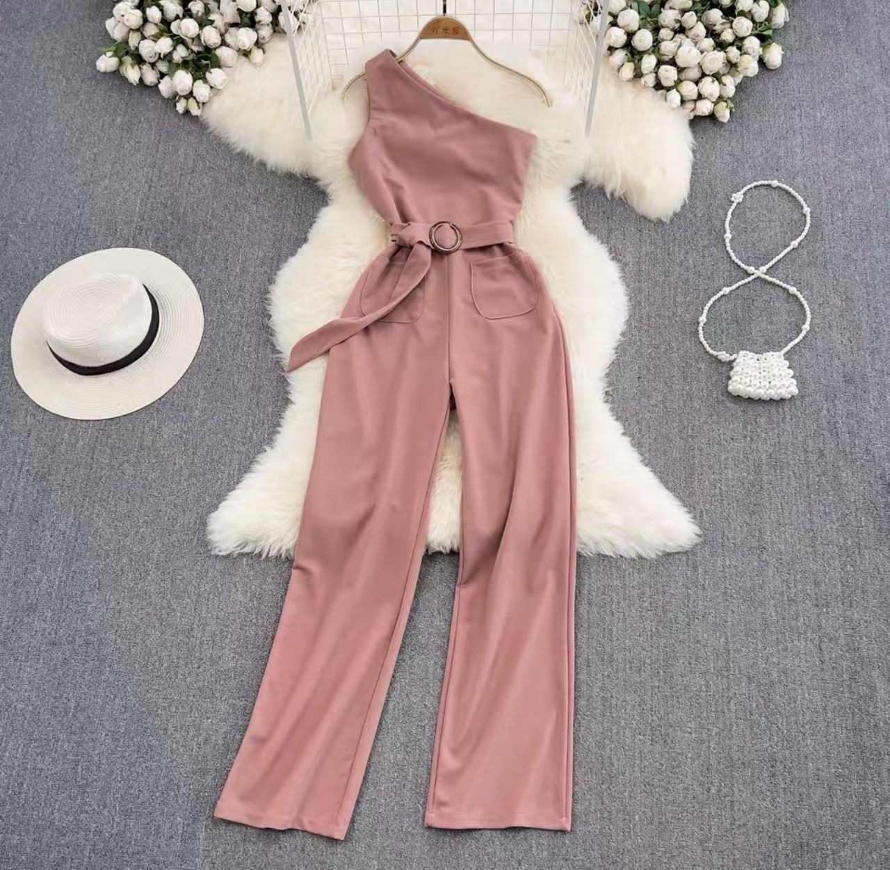 Bring the drama Capri short jumpsuit JRZZ467 image