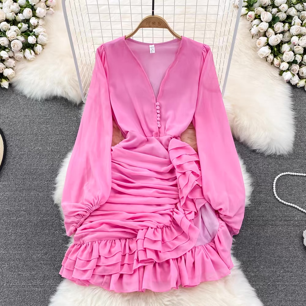 He stole my heart ruffle midi dress CD95 image
