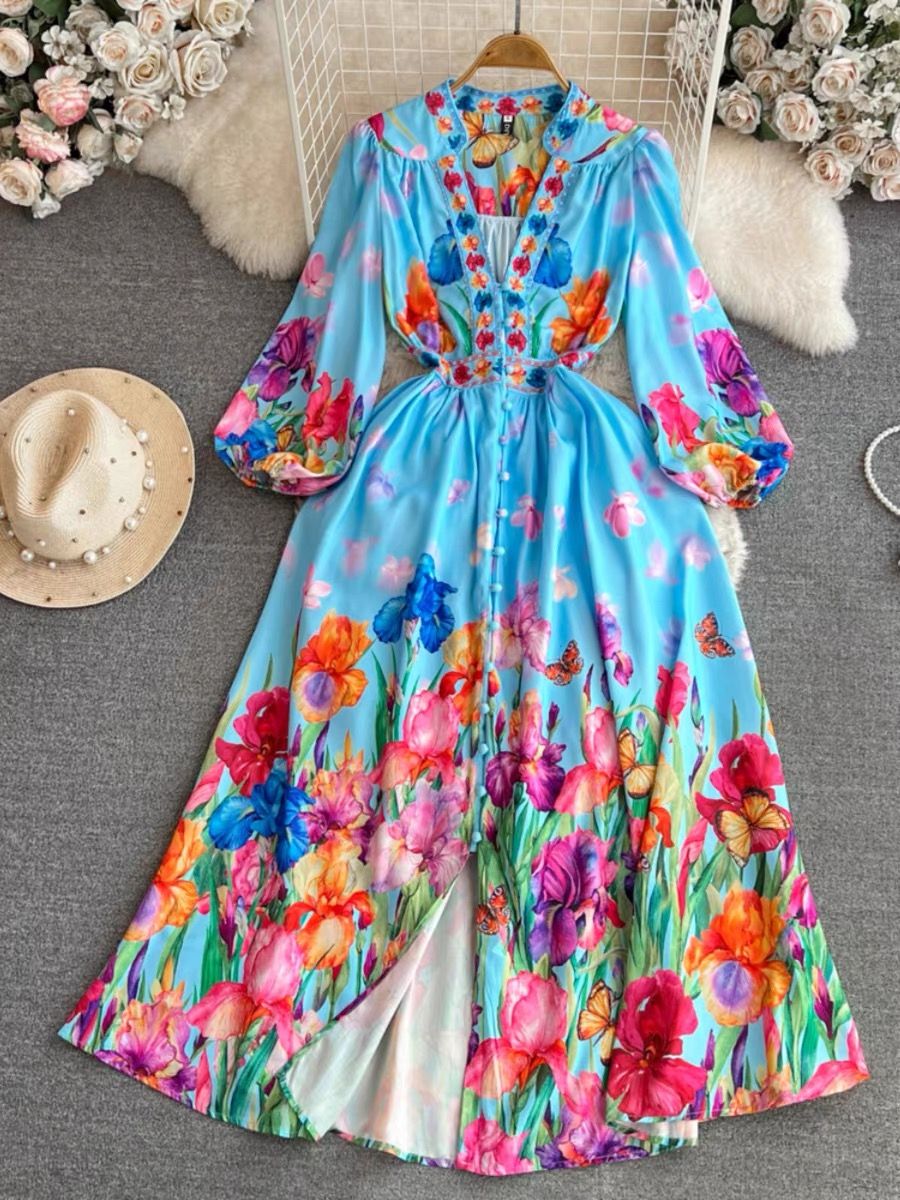 Self made queen floral dress ED135 image