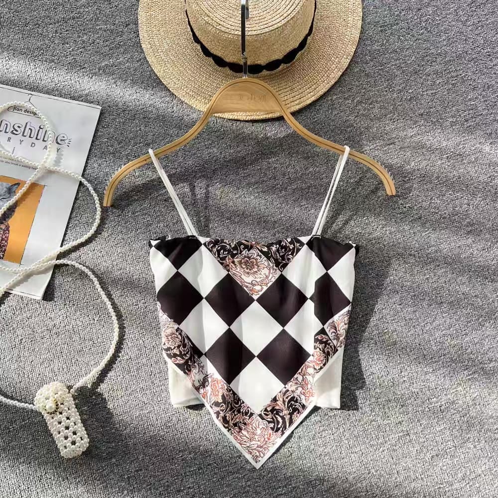 Arriving late checkered vest 5KZS172 image