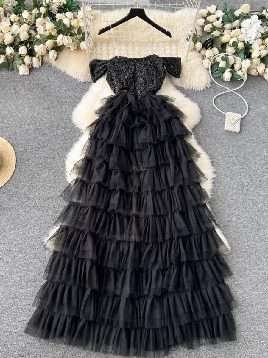 Out of this world ruffle tulle dress EVD175 image