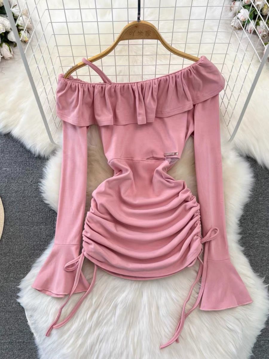 Love me more dress ruched dress CBC372 image