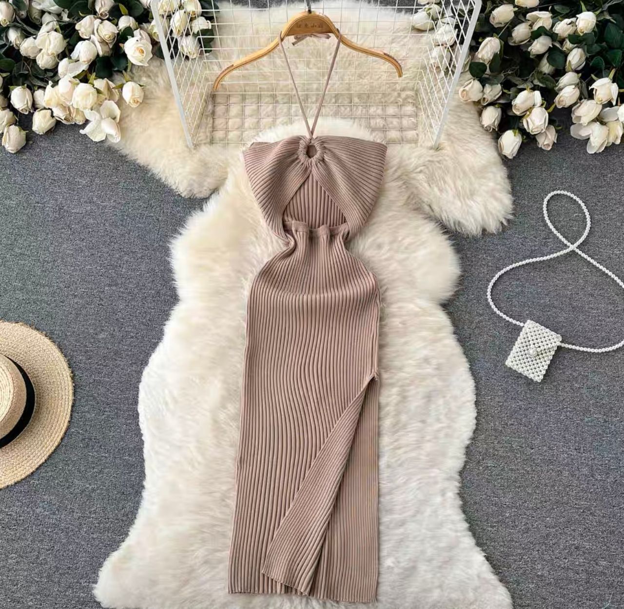 Colorful living knit gown KBC54 image