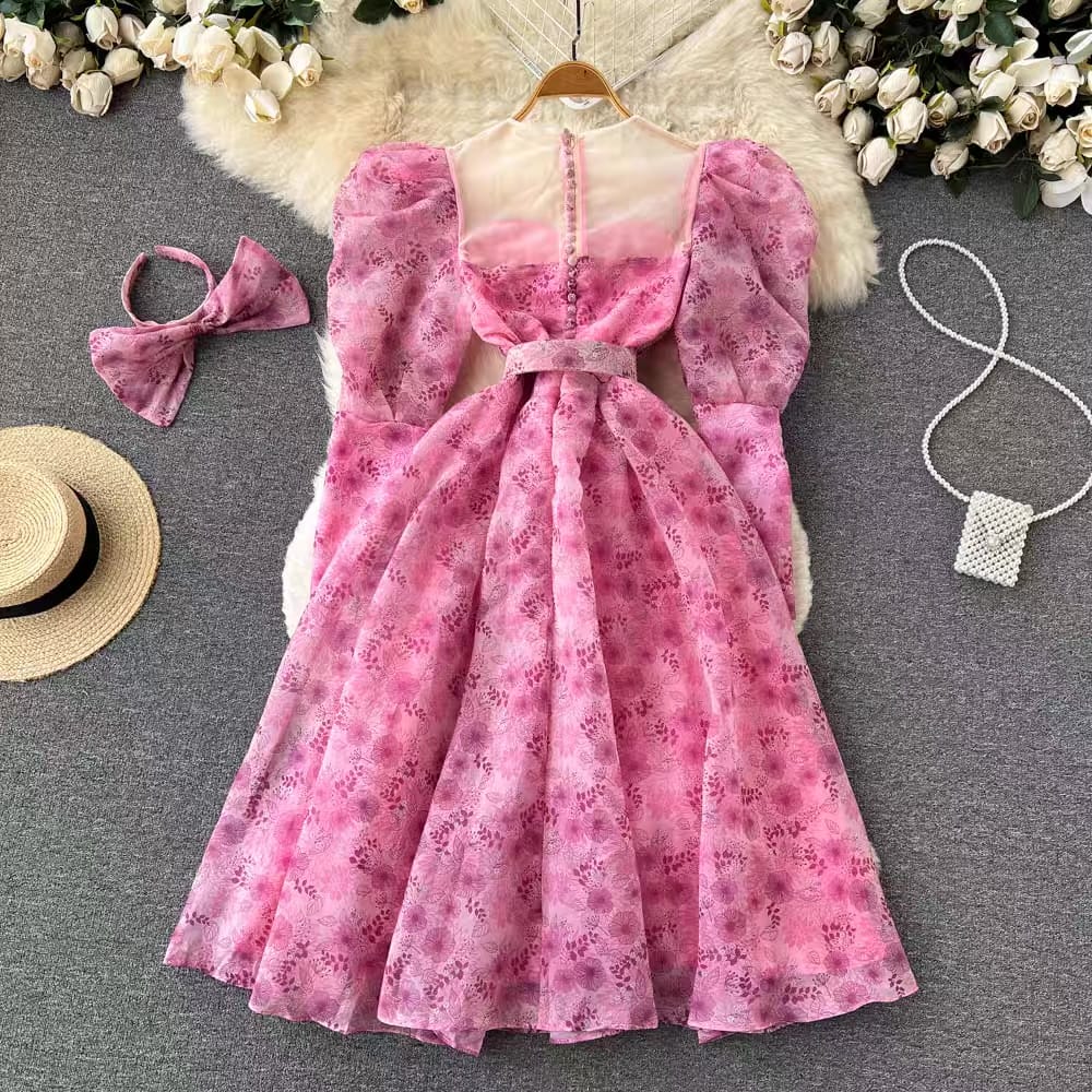 Birthday girl dress & hair bow FD75 image