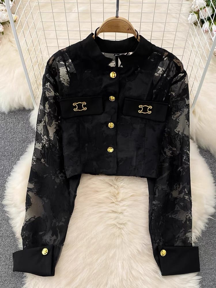 Print this out lace jacket set TPZZ2332 image