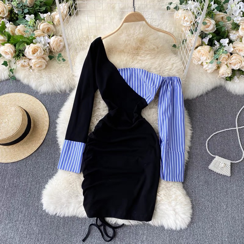 Stripes and snatched bodycon dress CBC8
