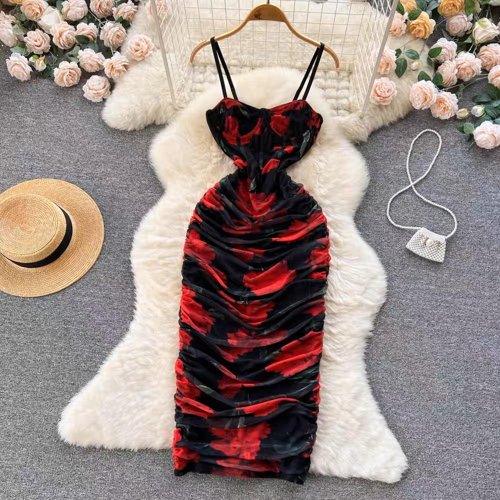 Inspire me on valentine floral ruched gown CBC84