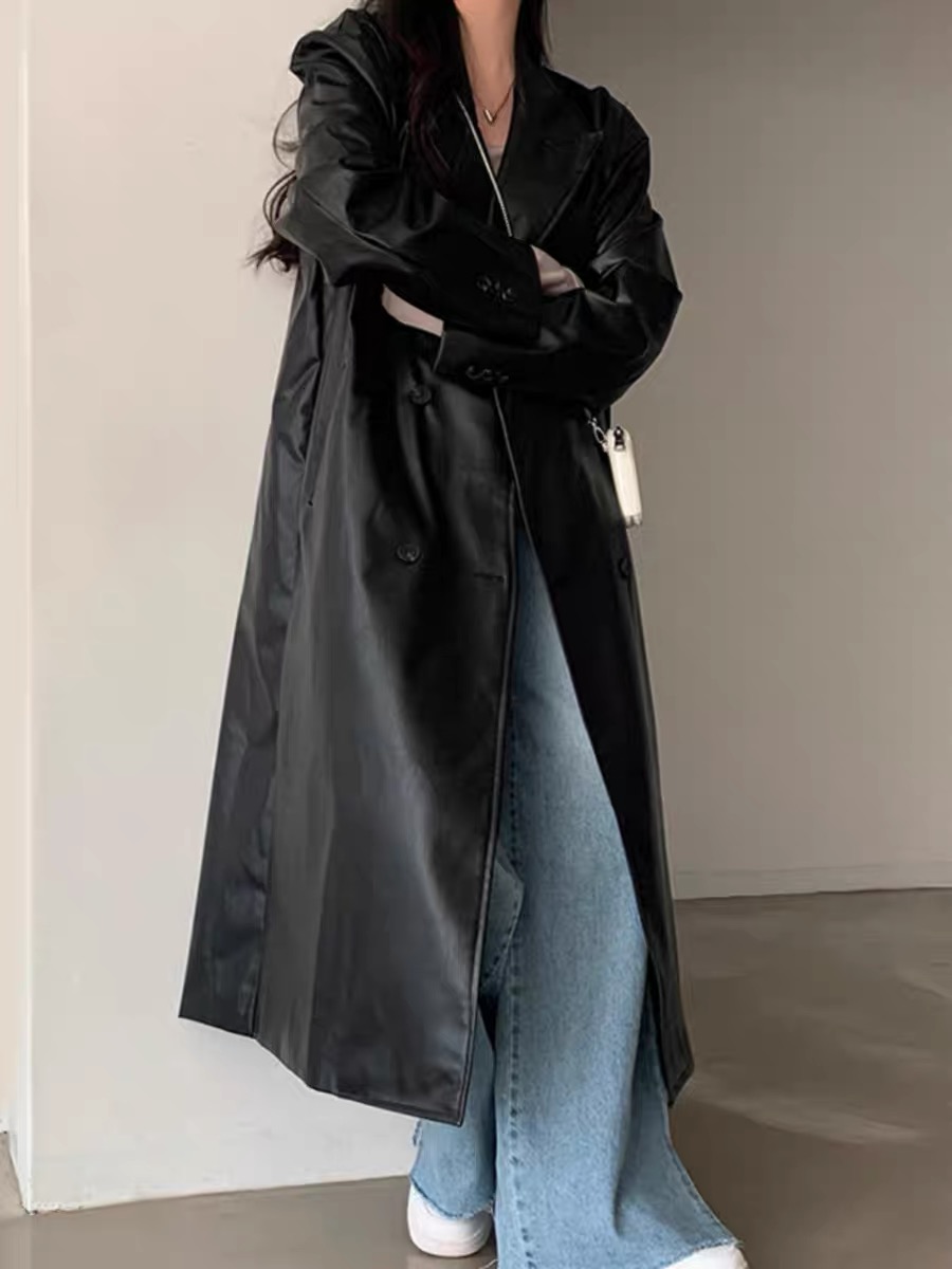 Millionaires club leather coat LJ115 image