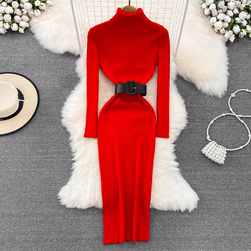 Late nights sweater gown & belt KBC29 image